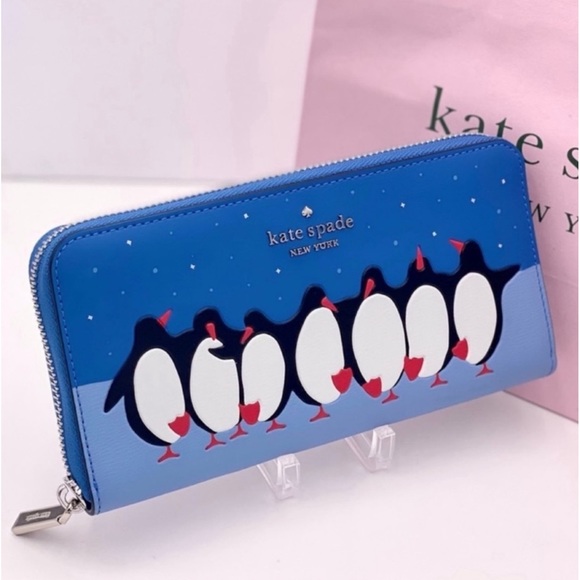 Kate Spade Pinguin long blue wallet - Picture 4 of 12